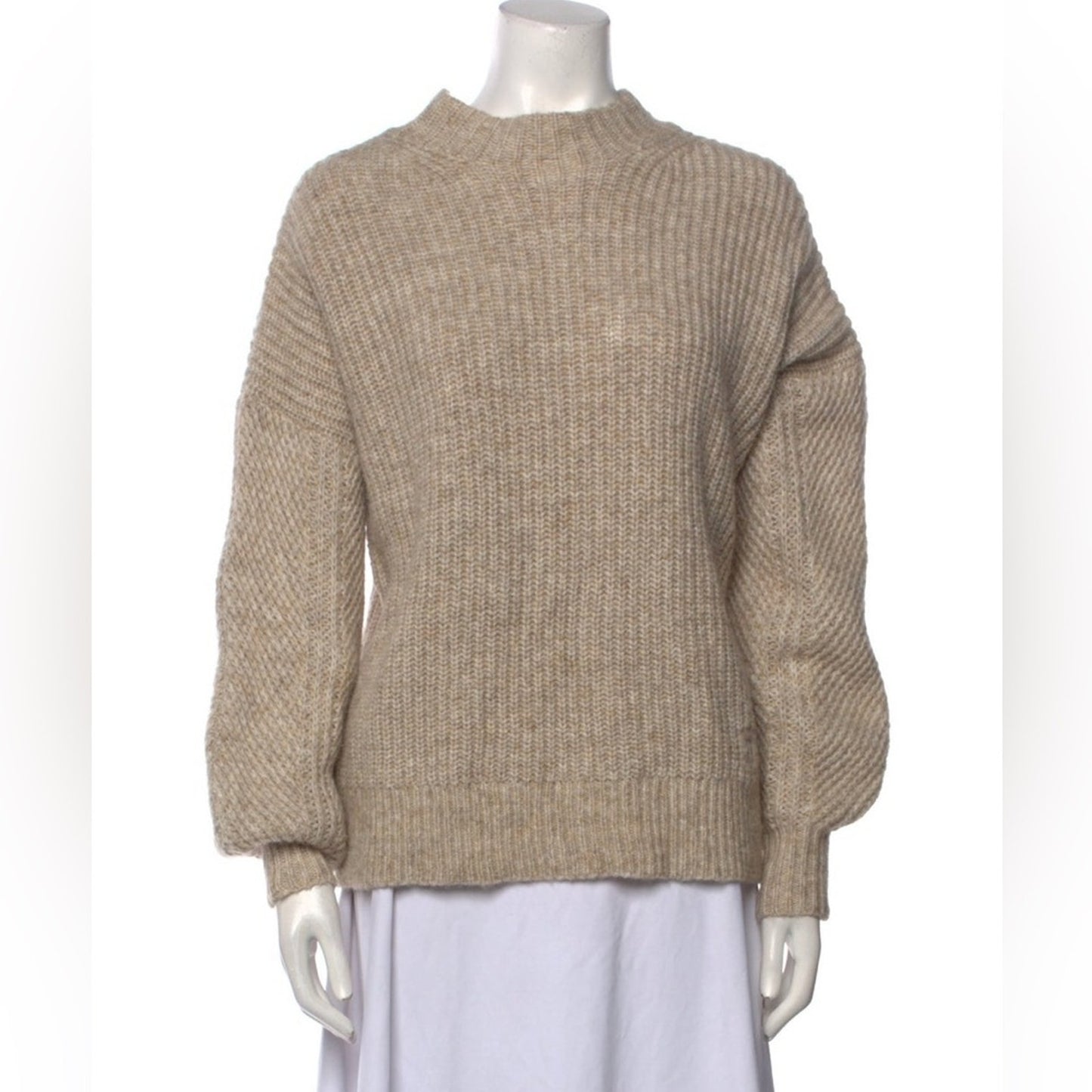 Ted Baker wool blend beige mock neck sweater size 3