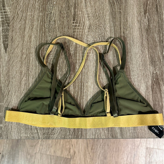 Urban outfitters green with gold mesh bralette size medium