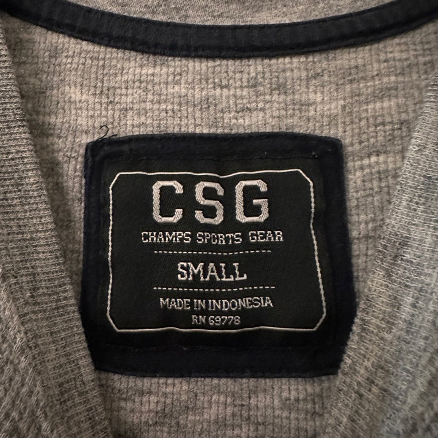 CSG grey waffle knit tee size small