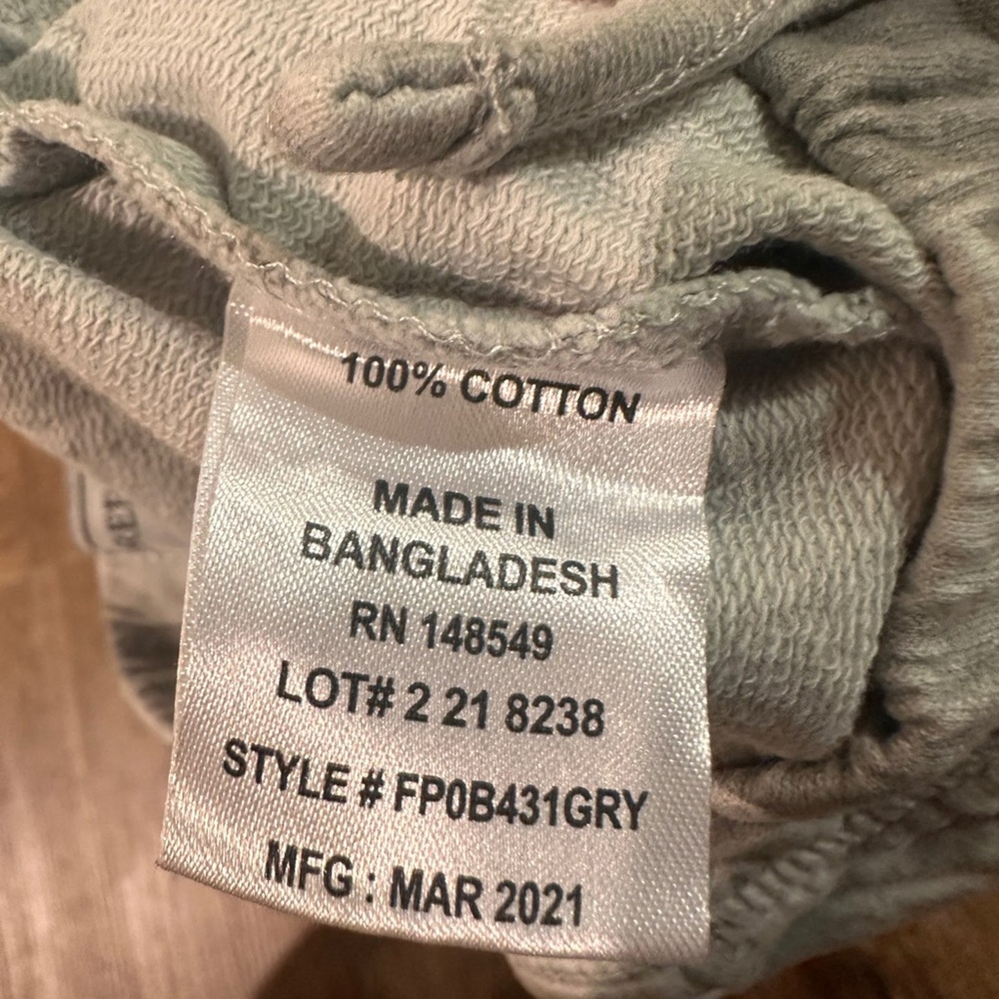 Free planet 100% cotton grey tie dye French terry sweat pants 12m