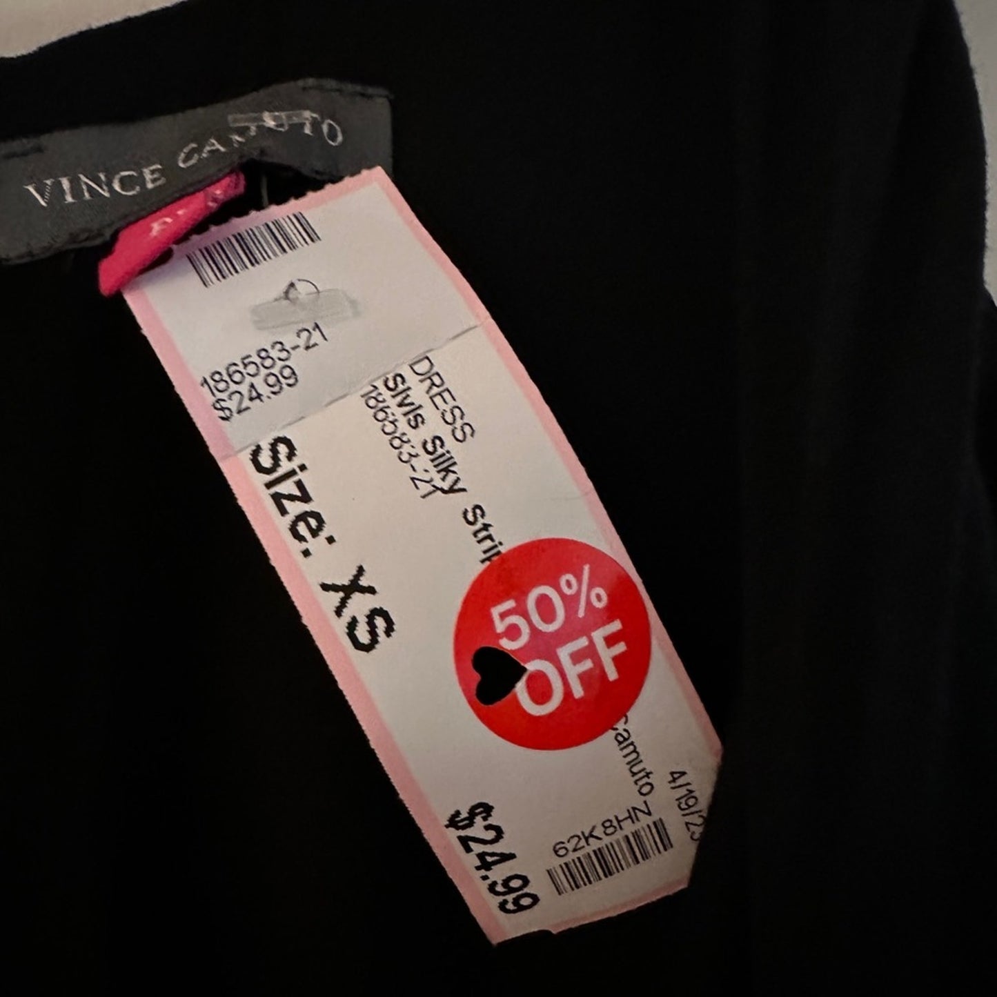 NWT Vince Camuto black and purple tones maxi tank dress size XS petite