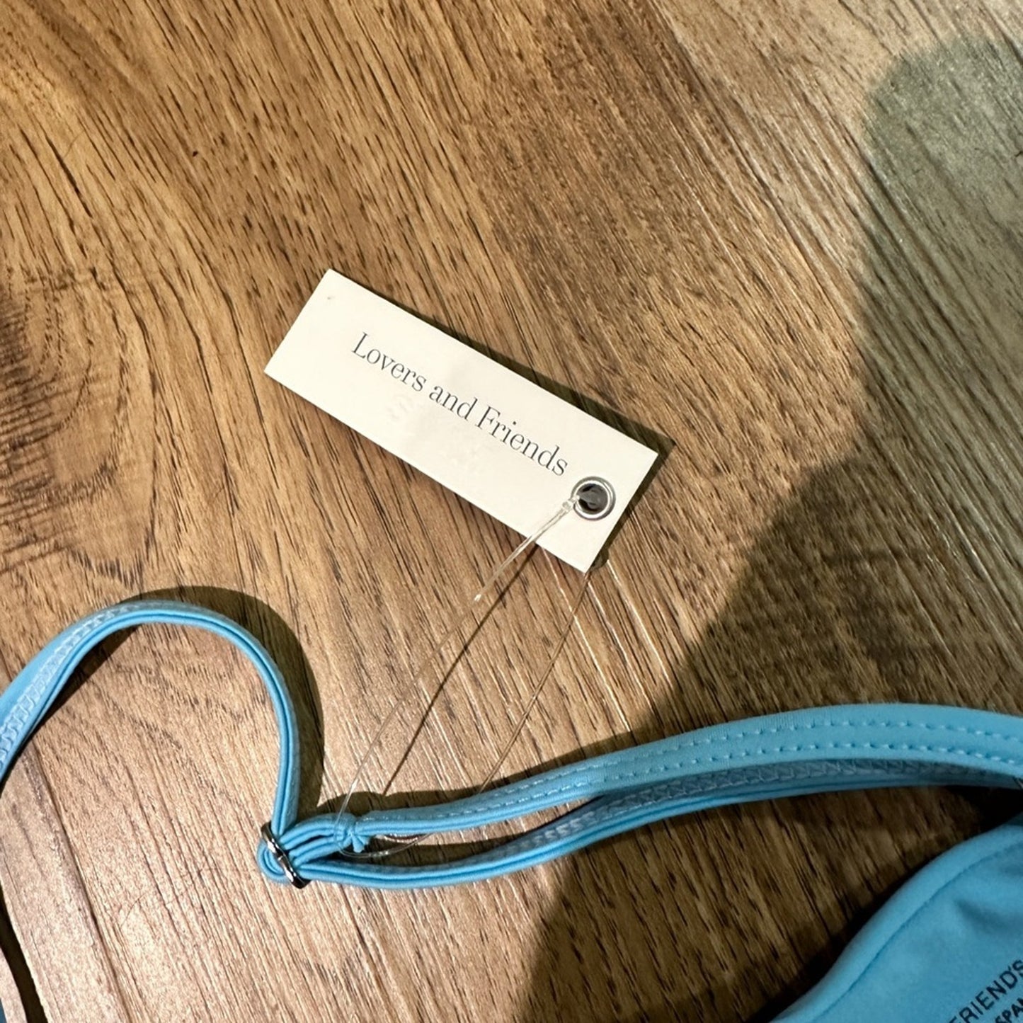 NWT Lovers + Friends blue bikini top size medium