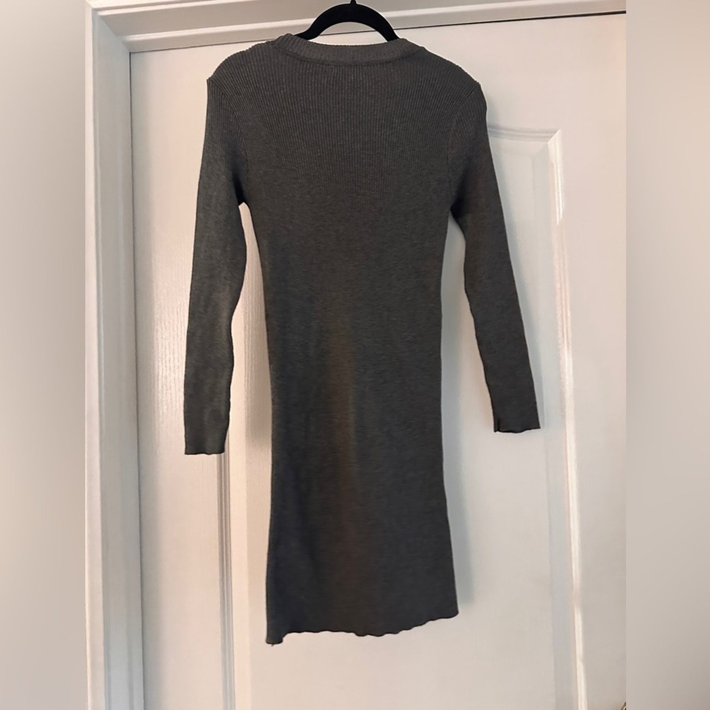 One Story grey ribbed king mini dress size M/L