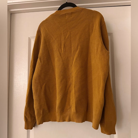 Zara mustard yellow ribbed sweater size medium