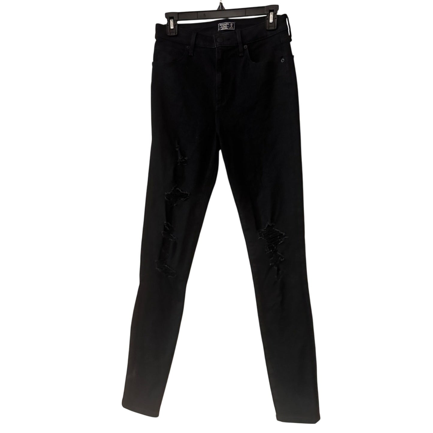 Abercrombie & Fitch high rise super skinny black denim jeans size 28/6