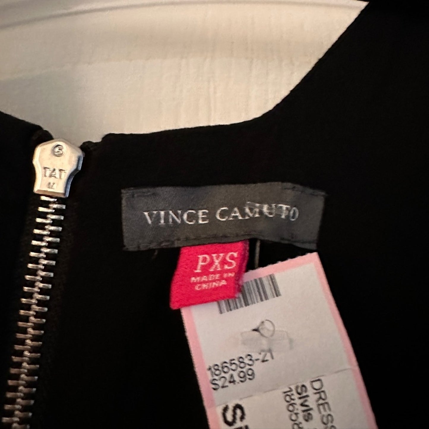 NWT Vince Camuto black and purple tones maxi tank dress size XS petite
