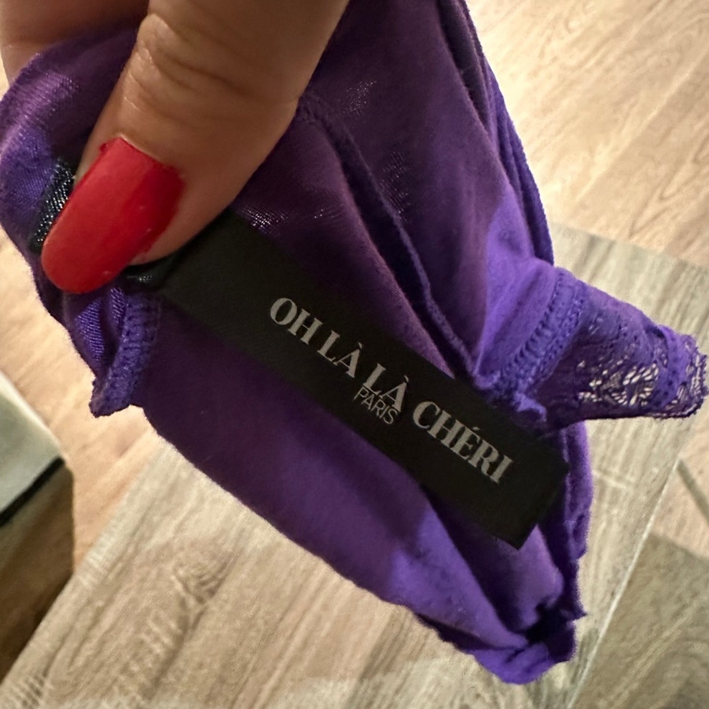 Oh La La Cherie Cute vibrant purple teddy size 1x / 2x
