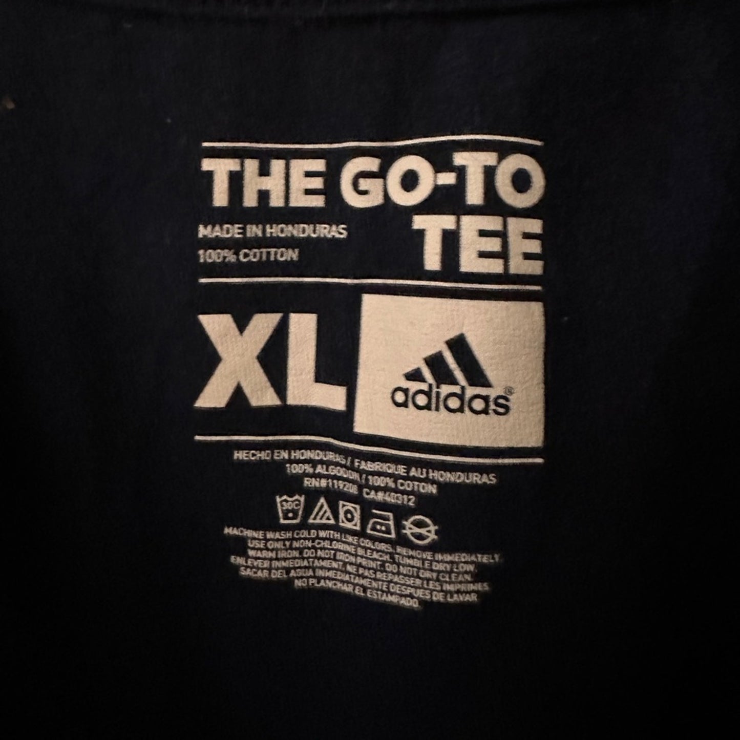 Adidas navy blue graphic tee size XL