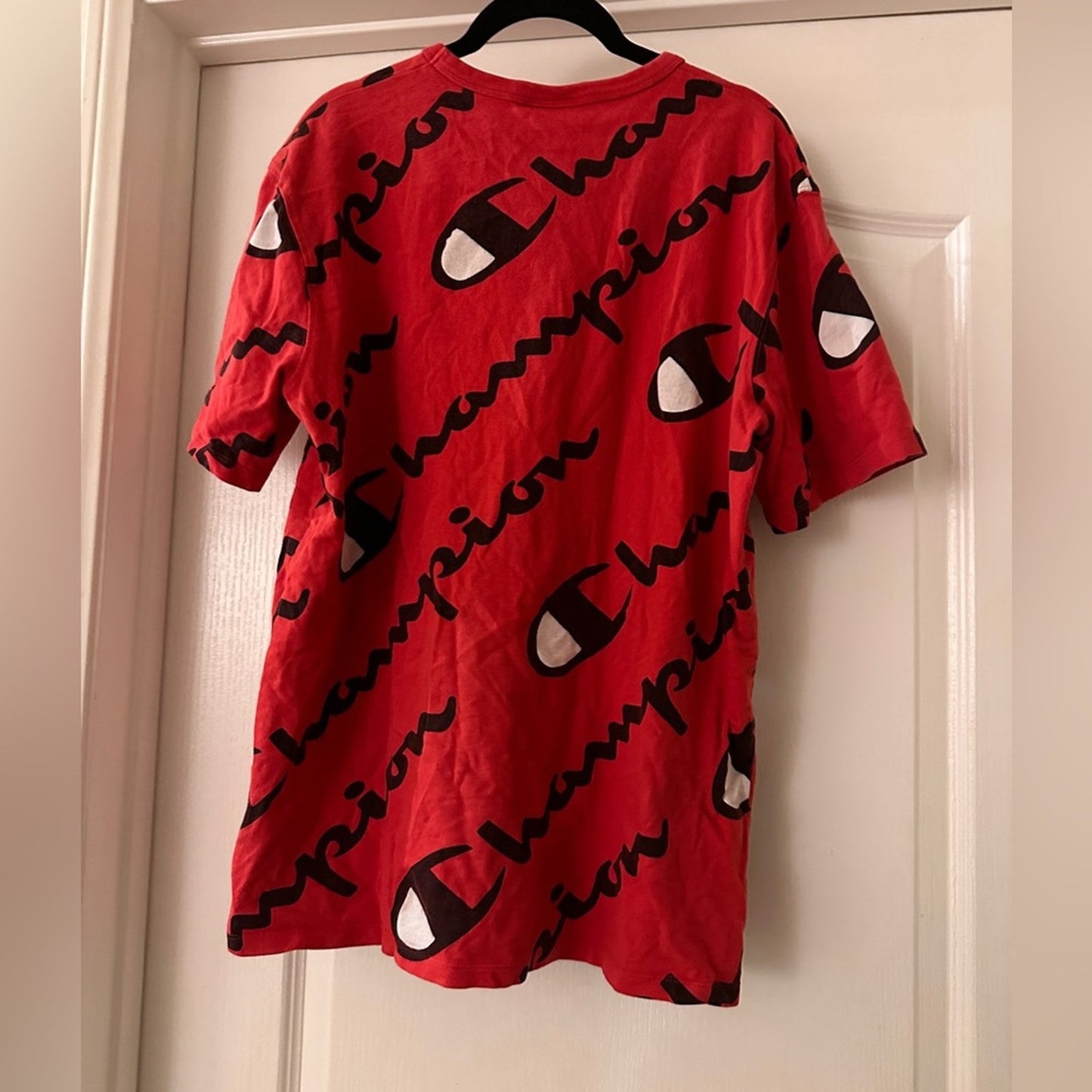 Champion red graphic tee size large