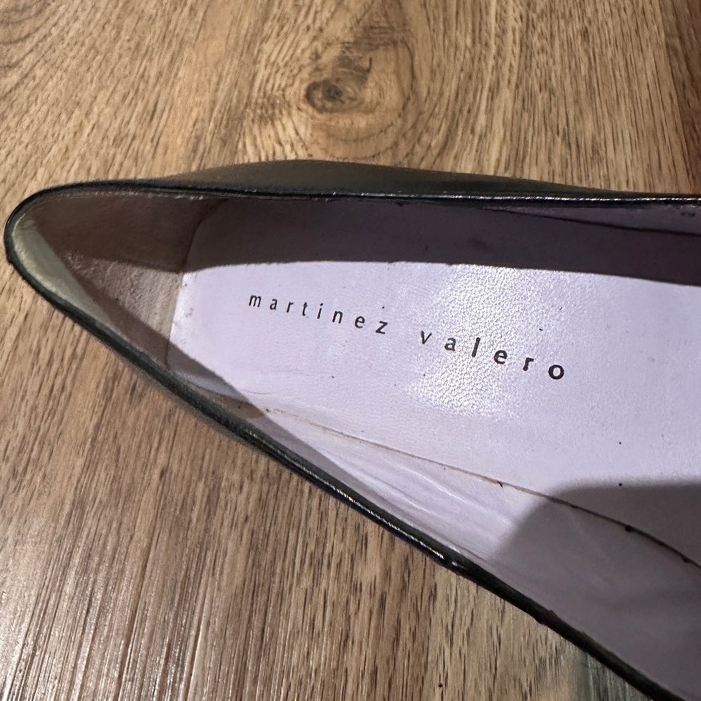 Martinez Valero black rectangle heels size 8.5