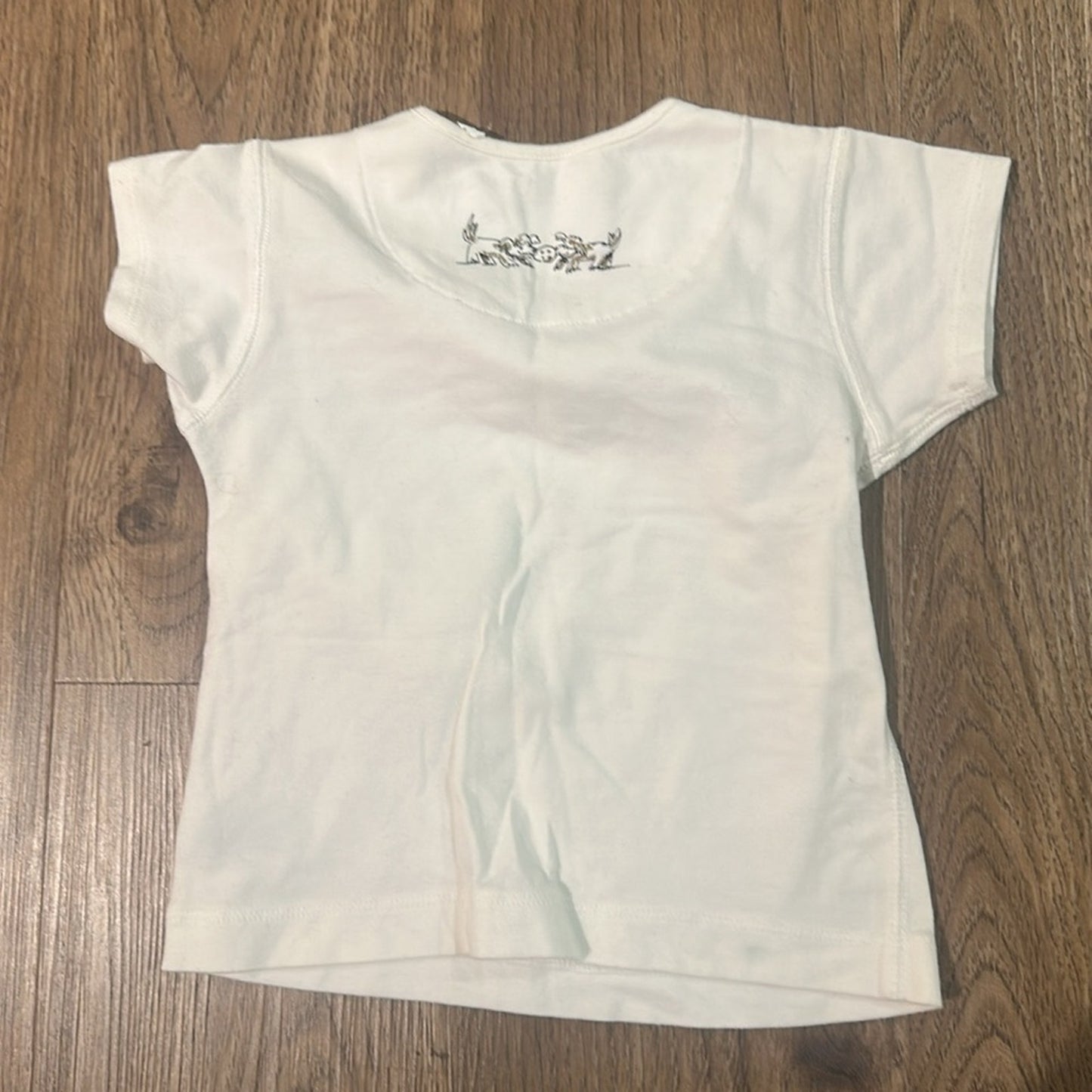 Chicettes by chicos white baking graphic tee size 2