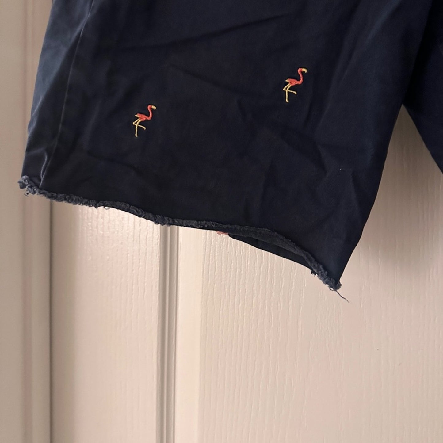 Gap for good flaming embroidered navy shorts size 28