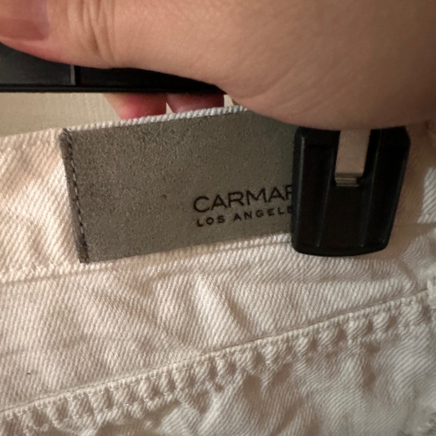 Carmar white distressed denim shorts size 27