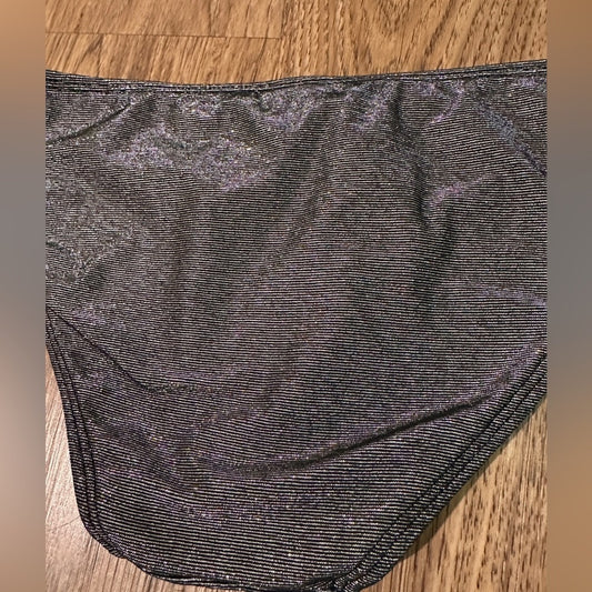 🍷Xhilaration target gunmetal metallic shimmer swimsuit bottoms size small