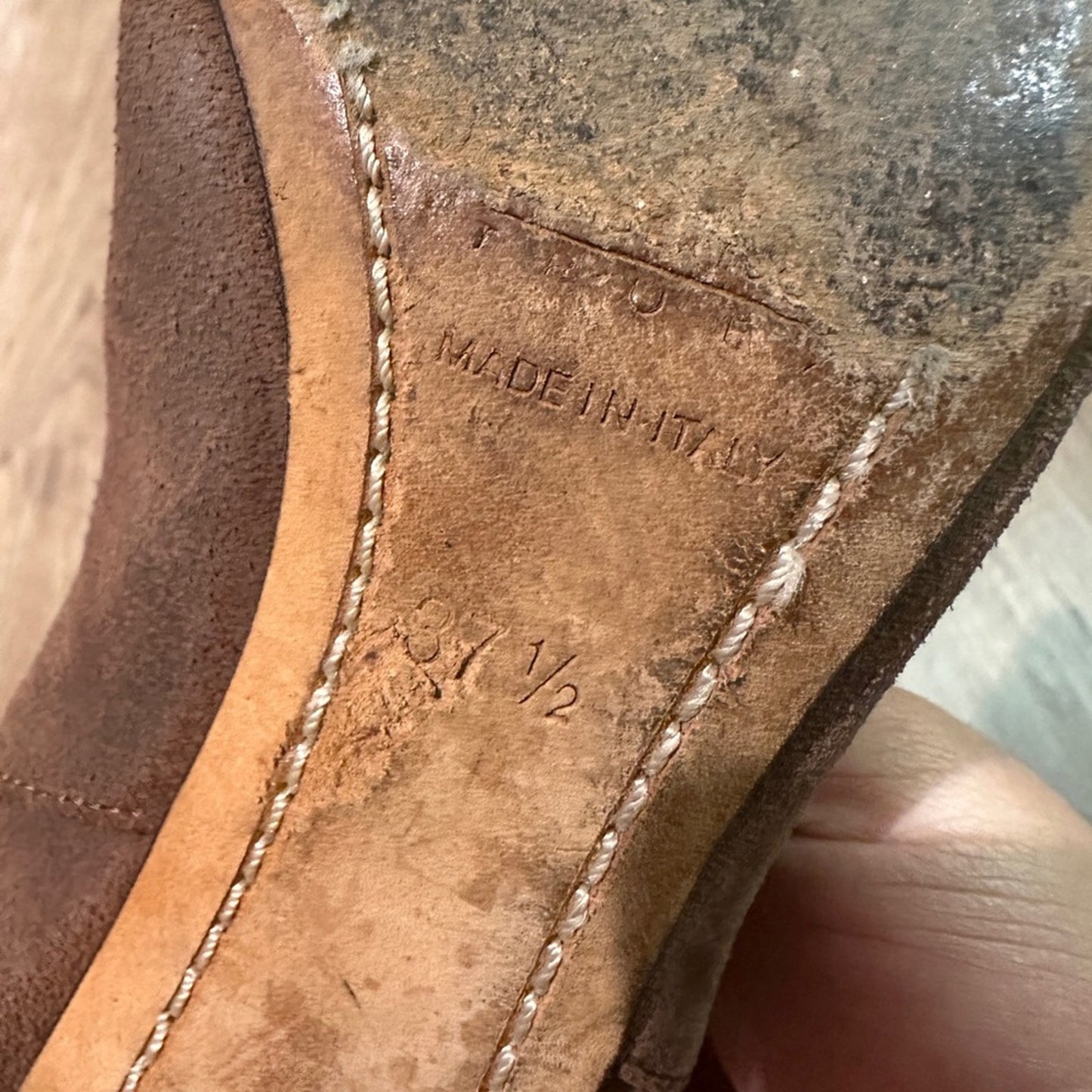 Lambertson Truex brown pointed toe ankle boots size 7.5