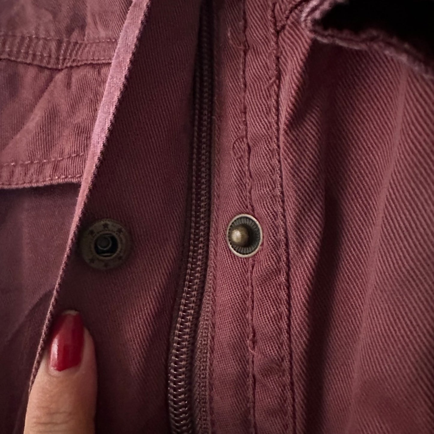 Charlotte Russe maroon cargo jacket size small