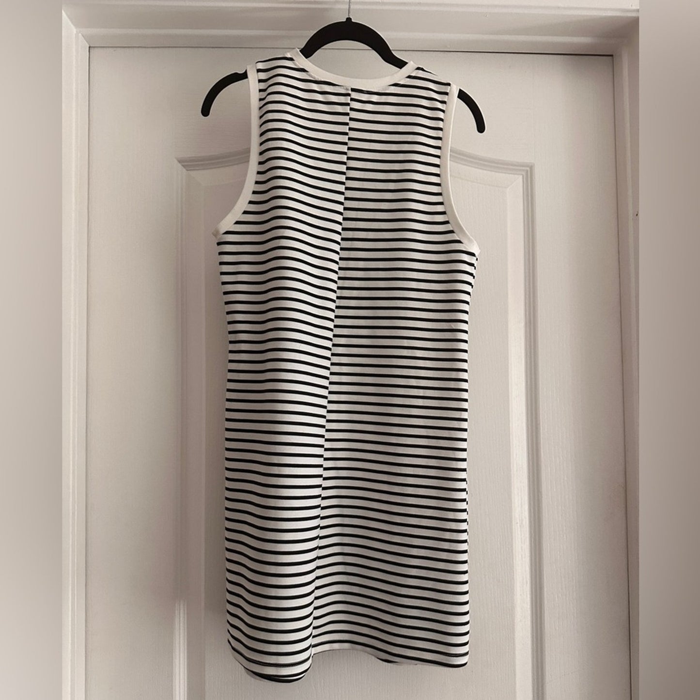 Zara black white stripped mini dress size medium