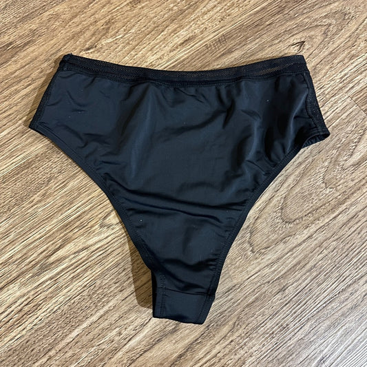 🍷Young & Reckless black high waisted high hip bikini bottoms size large