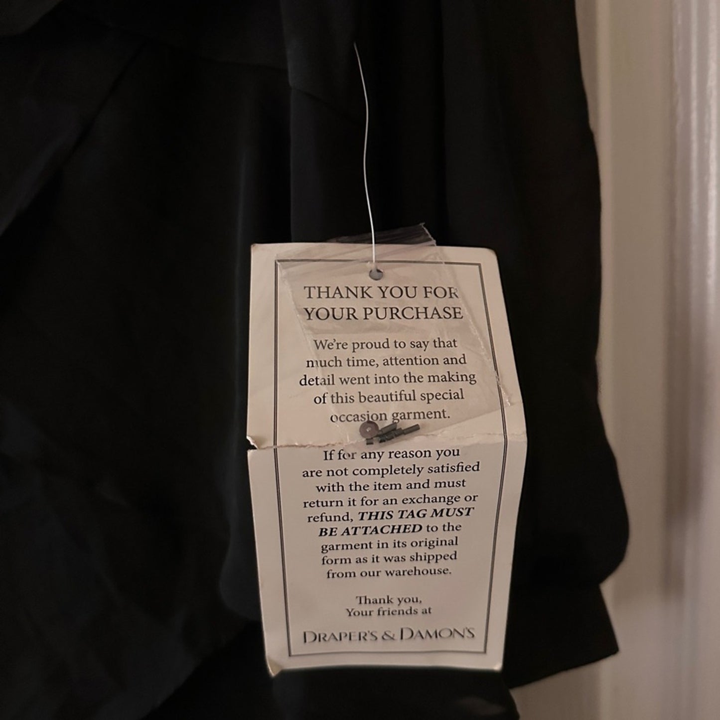 NWT Drapers & Damons black chiffon dress size 12