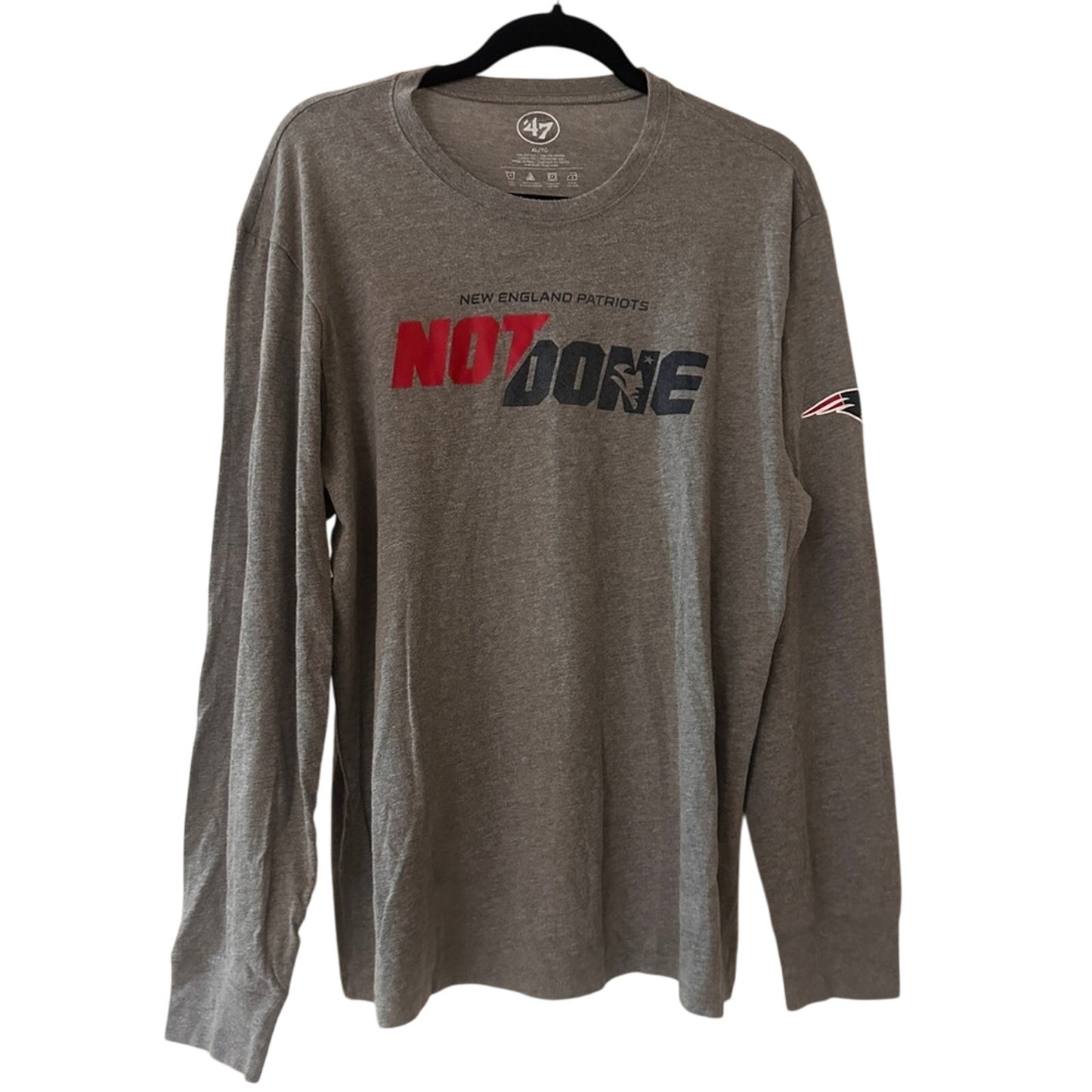 New England Patriots not done graphic tee shirt size XL