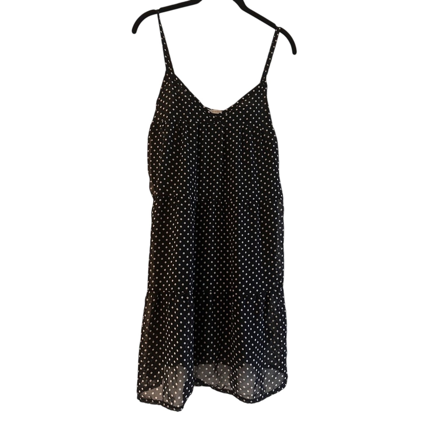 Grove black and white polka dot mini dress size medium
