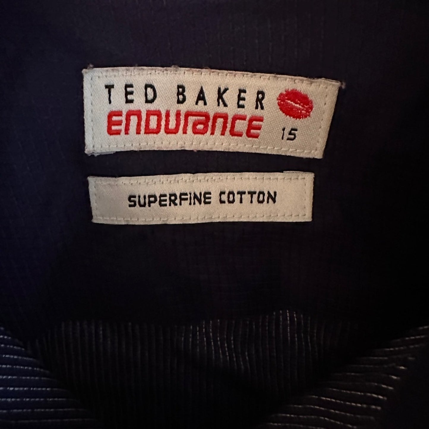 Ted Baker endurance dark blue button up size 15