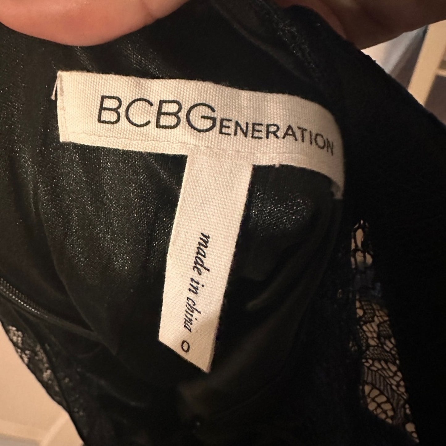 BCBG Generation black fit and flare lace dress size 0
