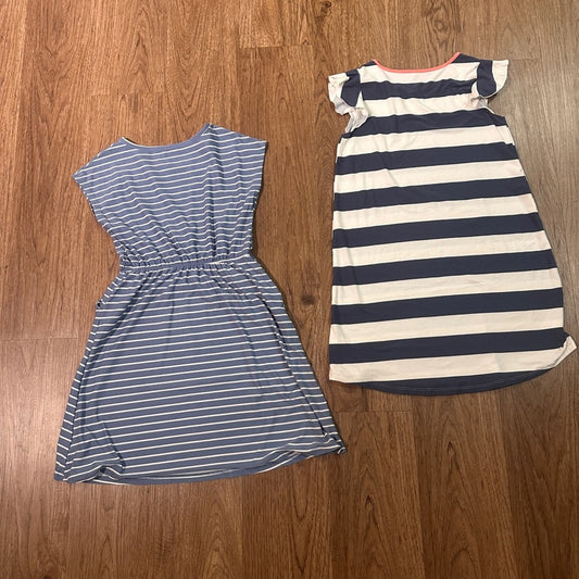 Set of 2 epic thread blue and white striped dresses size XL