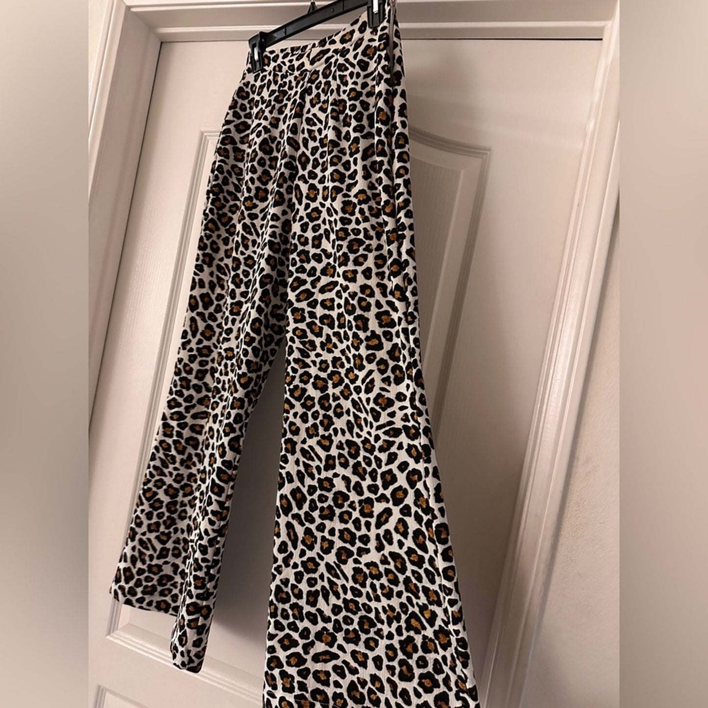 Animal print wide leg trouser pants size 26