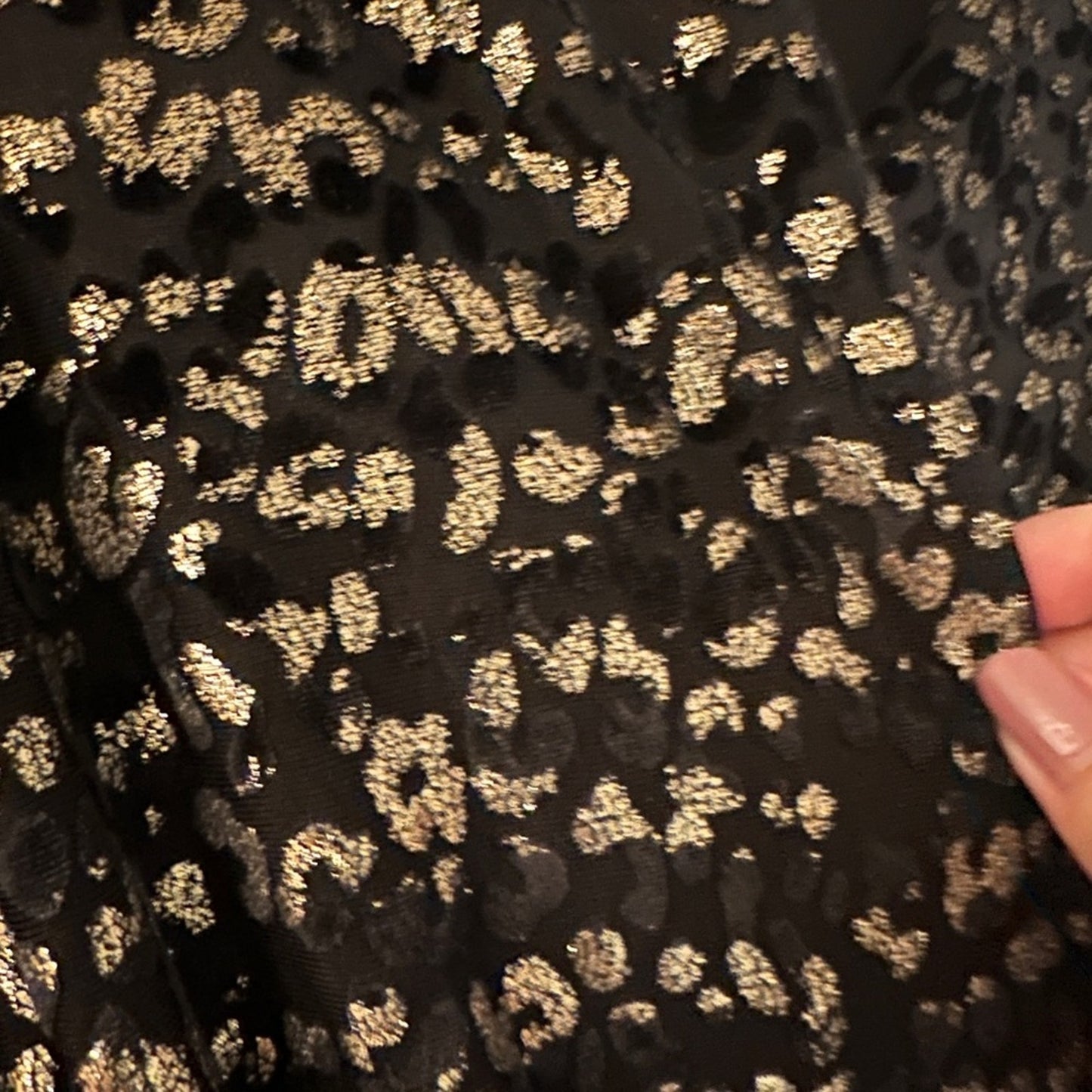 Jeff Gallano black and metallic animal print believer dress size 1 / small