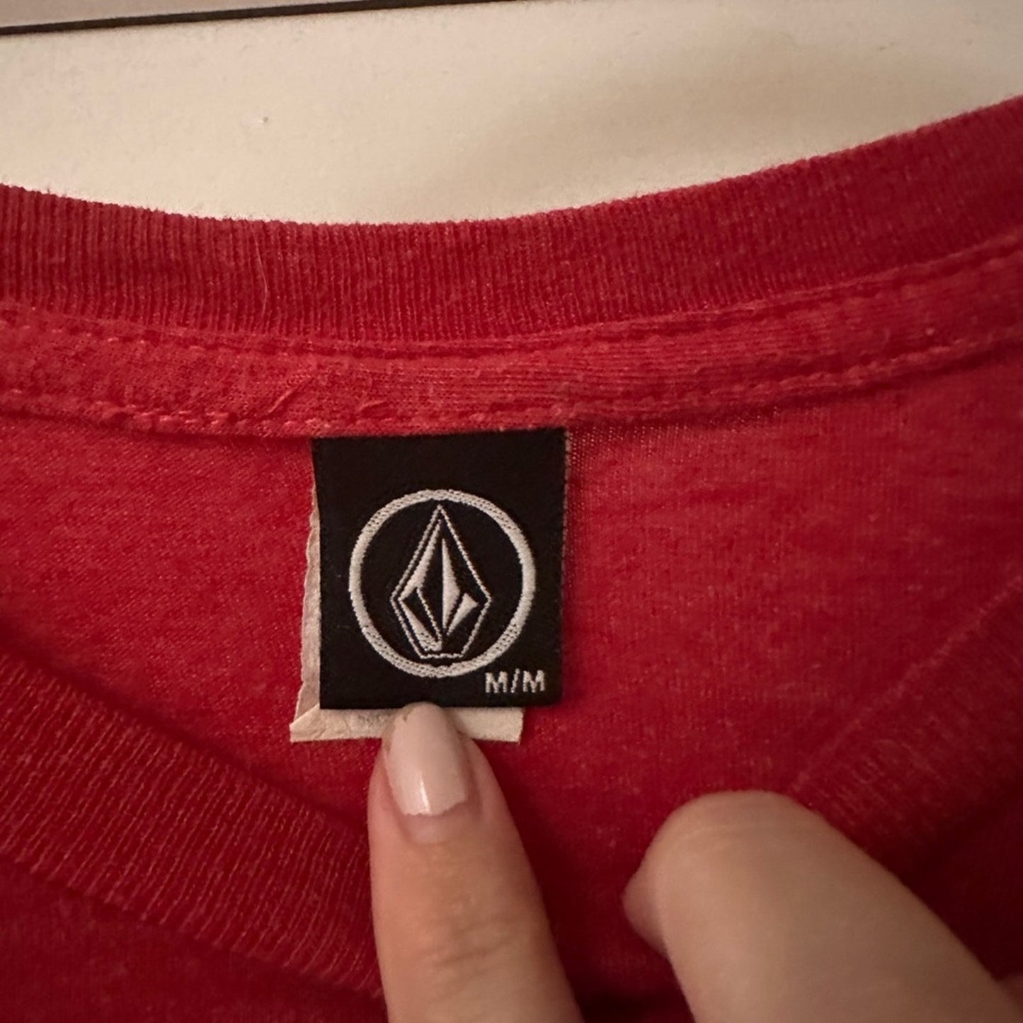 Volcom red graphic tee size medium