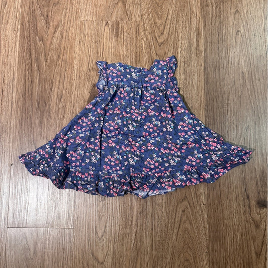 Baby B’gosh blue and pink floral dress size 6-9months