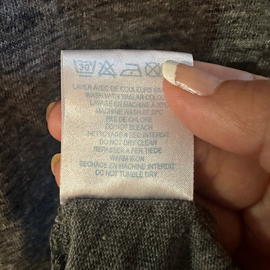 Lost and Found heather grey short sleeve v neck tee shirt dress size medium