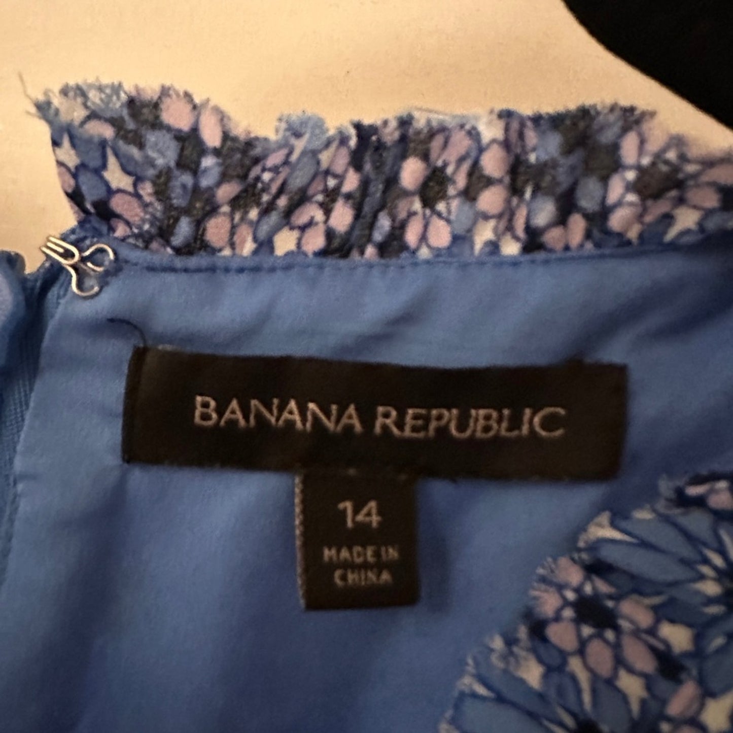 Banana Republic tile micro floral sleeveless dress size 14