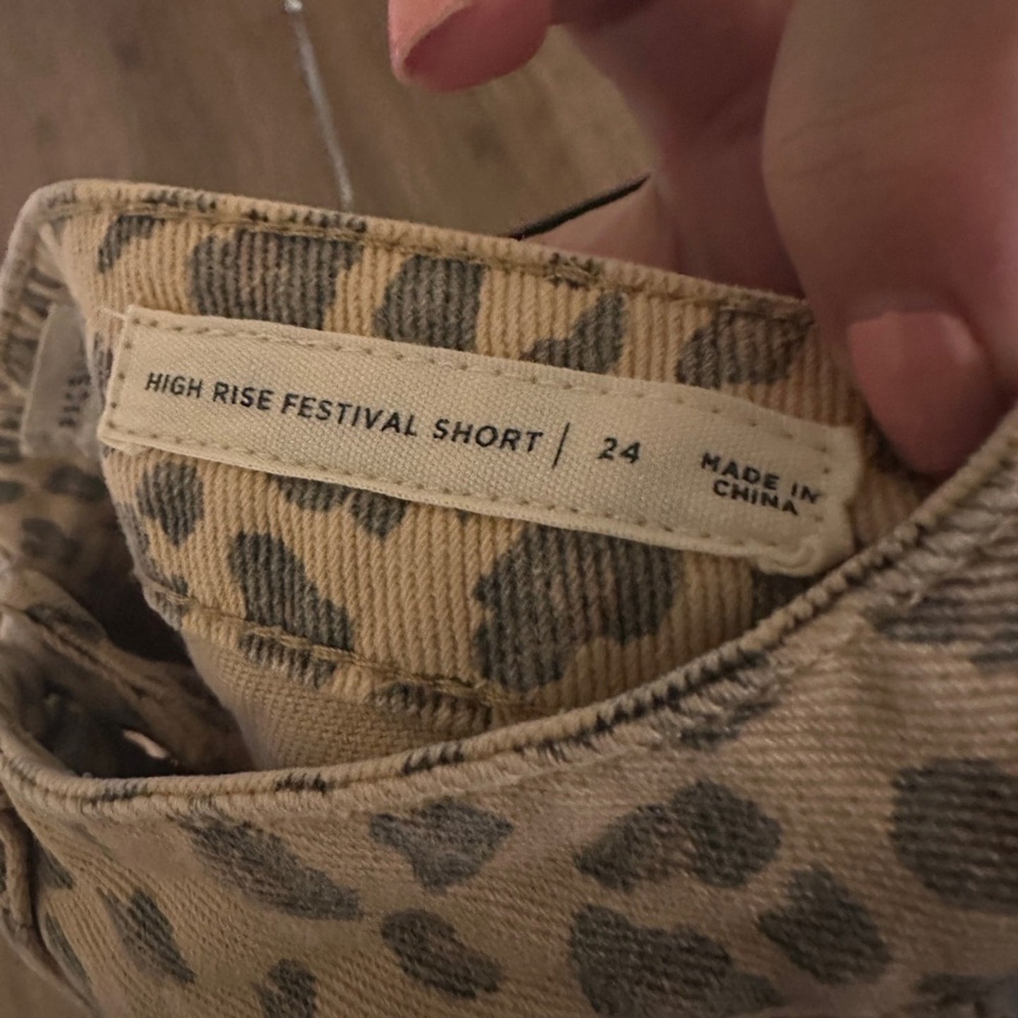 Pacsun high rise festival shorts animal print size 24