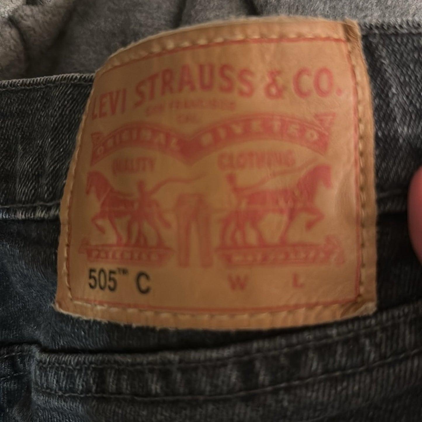 Levi’s 505 100% cotton charcoal jeans