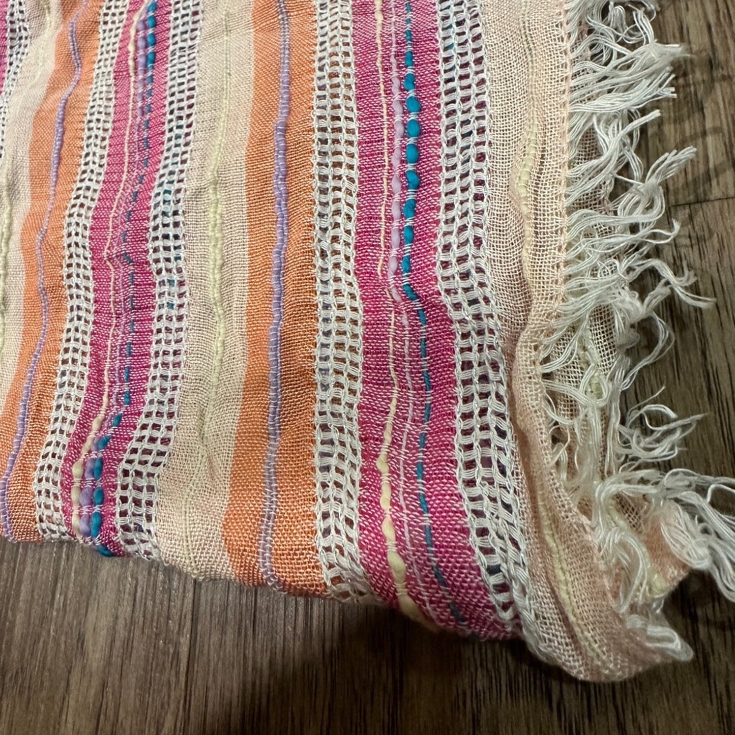 🍷Collection 18 eclectic colorful multitextured stripe circle infinity scarf