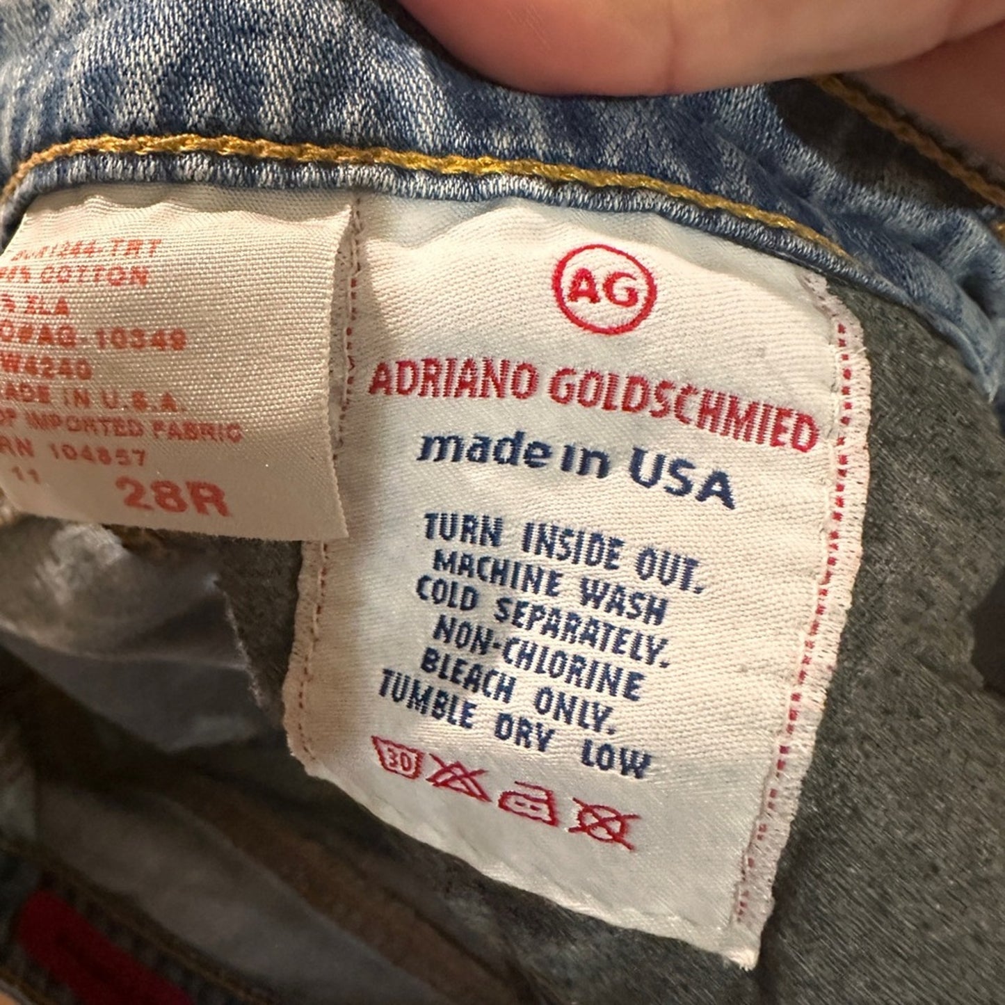 AG ariano goldshmeid the premier light wash jeans size 28
