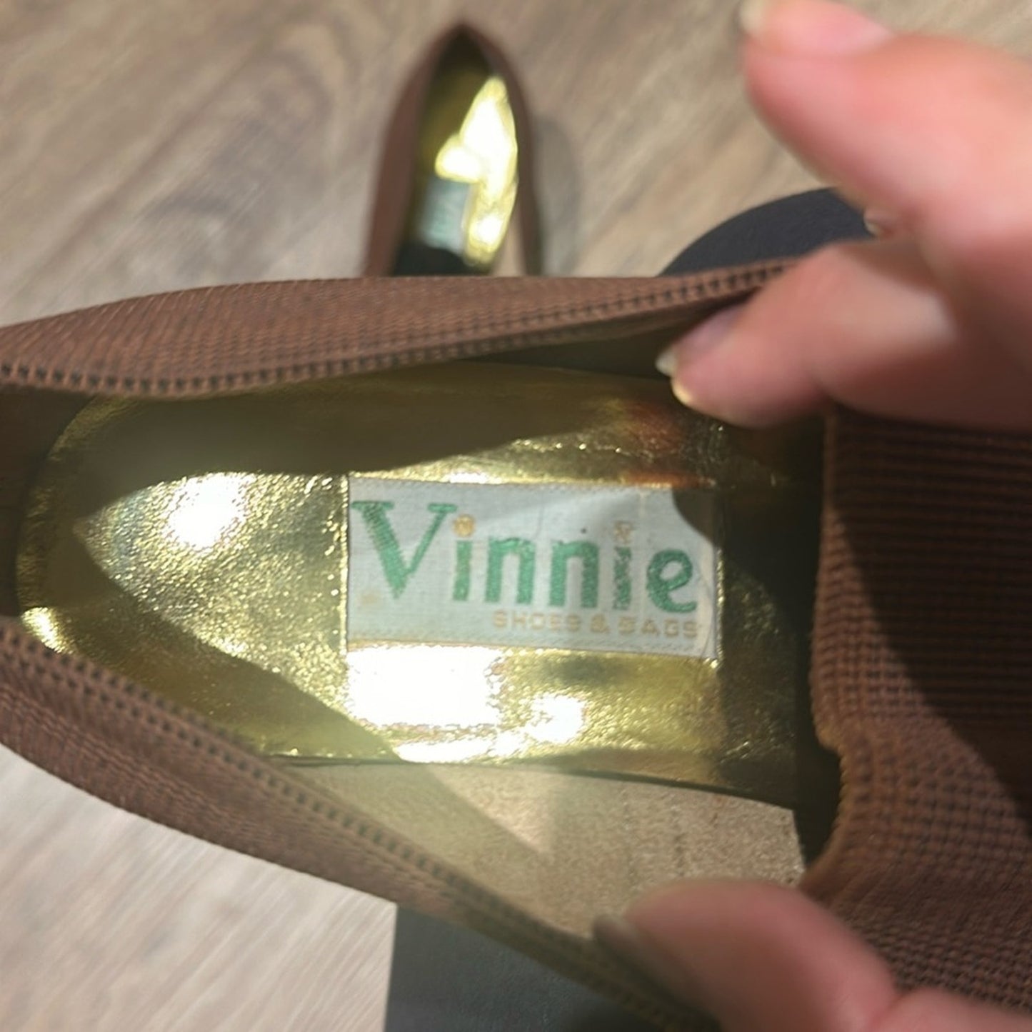 Vintage Vinnie stretch knit loafer heels size 37