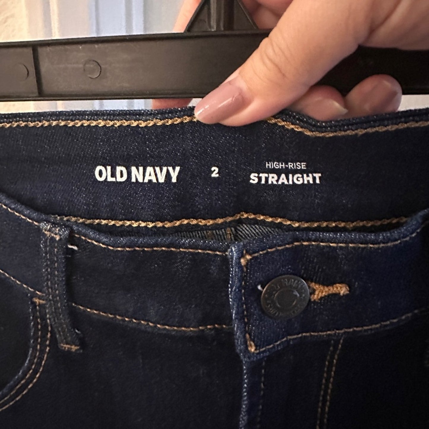 Old navy high rise straight jeans size 2