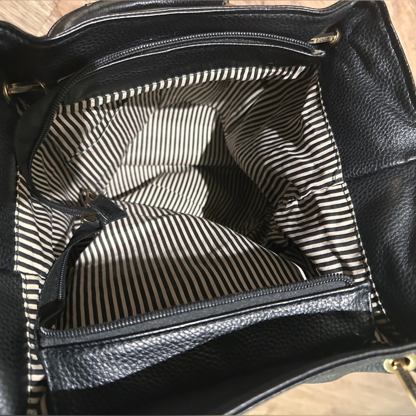 Faux leather handbag