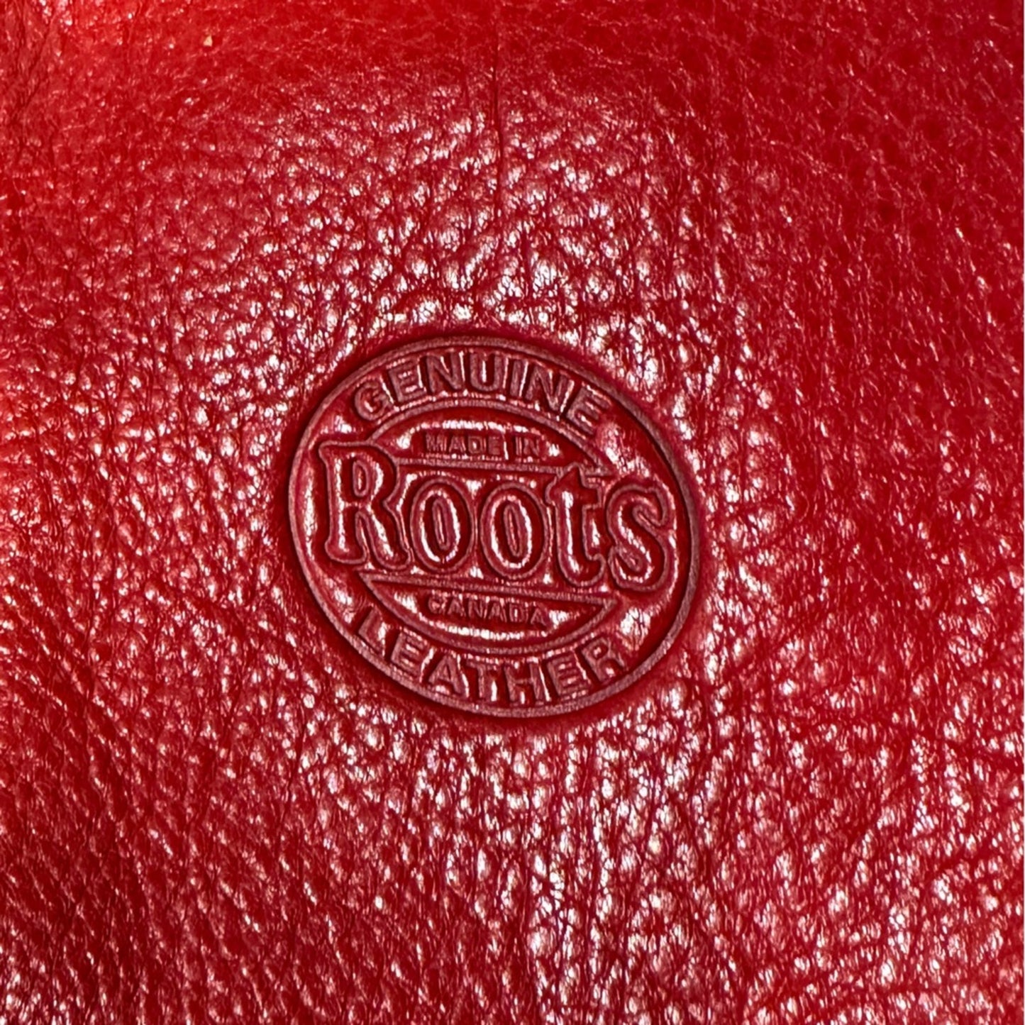 Roots Red Leather Crossbody Bag