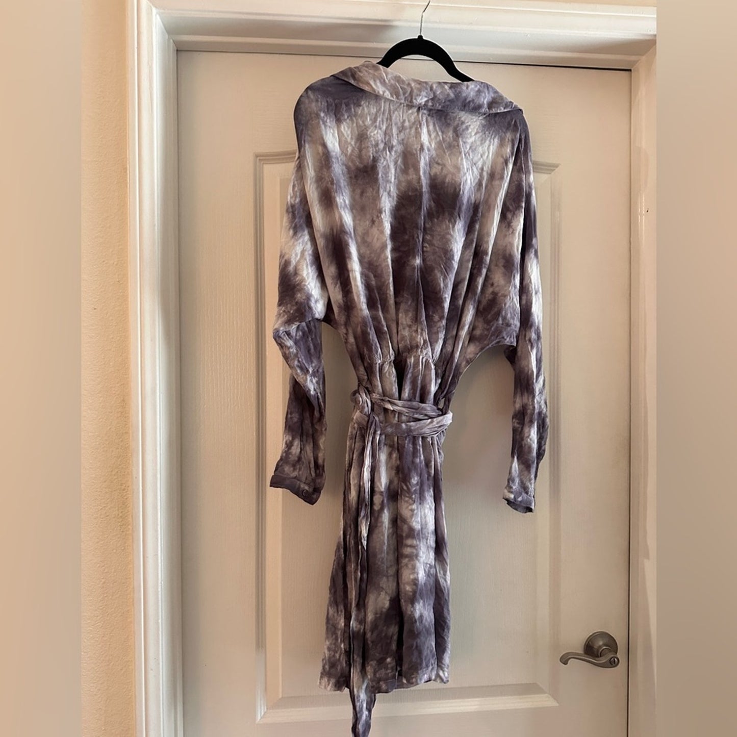 Young fabulous and broke grey tie dye the “raine” wrap dress size large