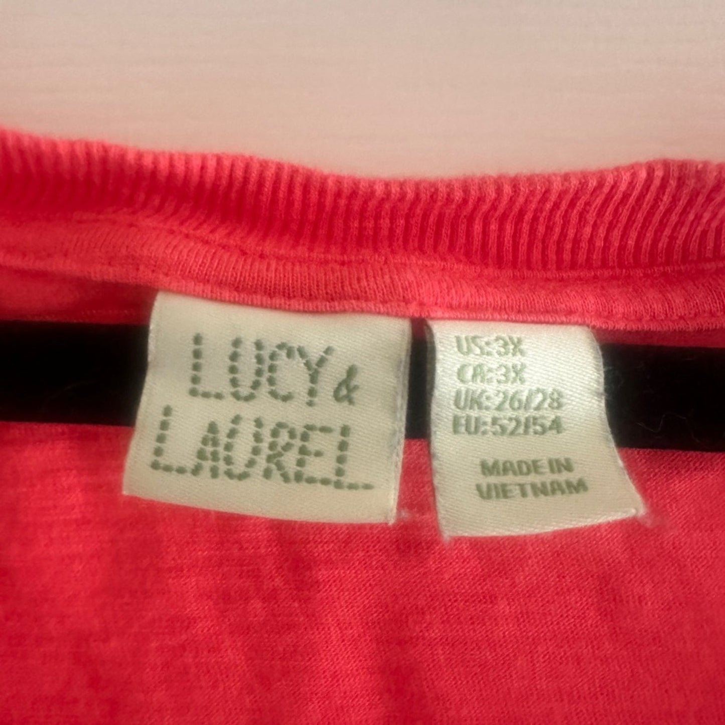 🍷Lucy & Laurel coral modal cotton soft tee shirt size 3X