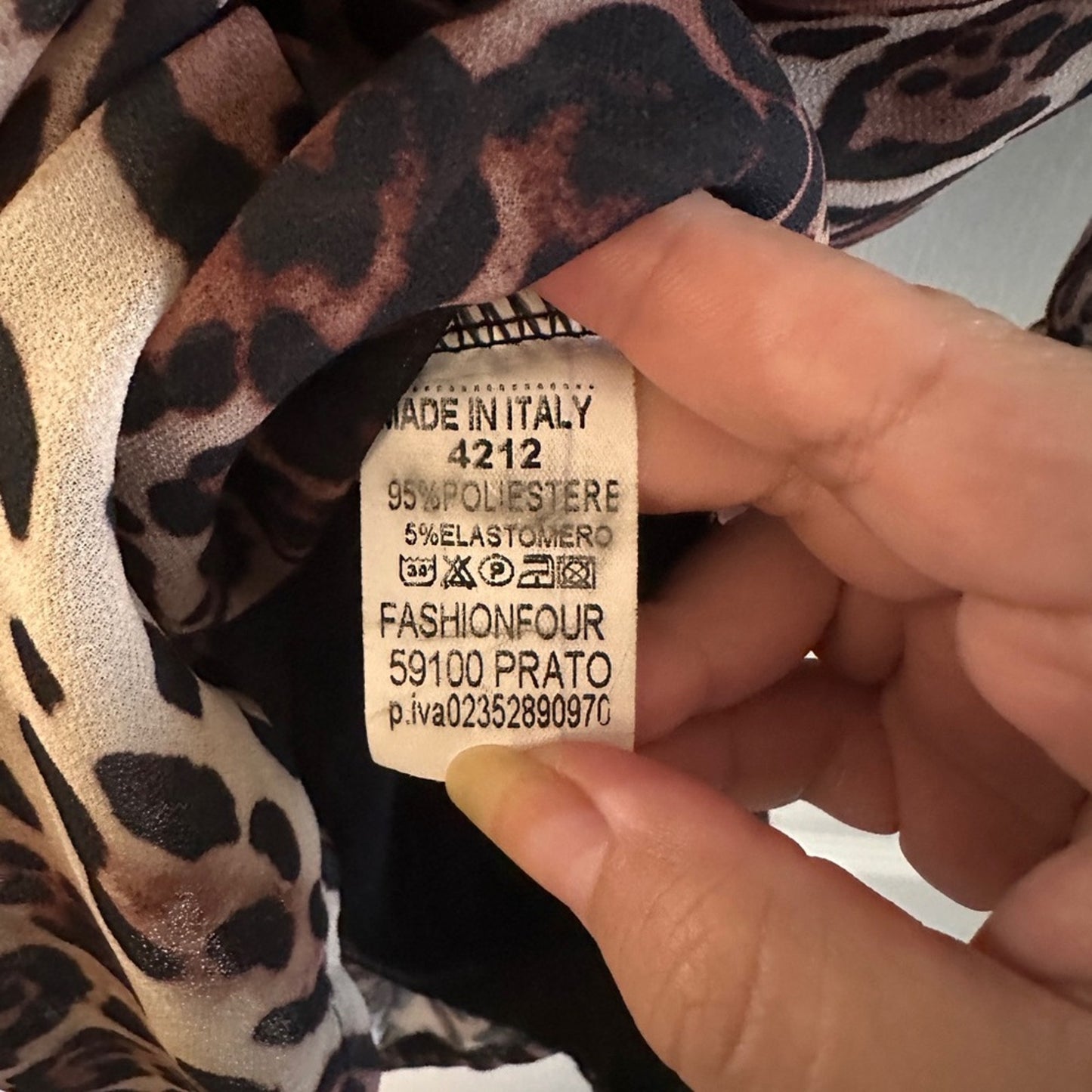 Fashion Four one shoulder cheetah print mini dress size small