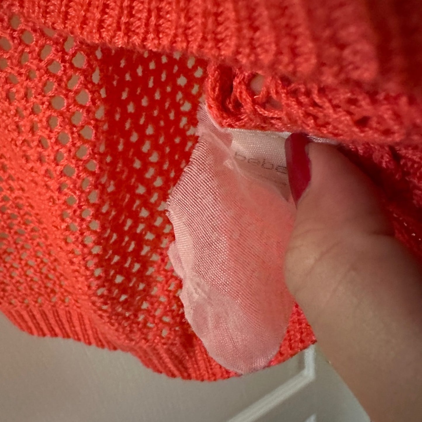 2B by Bebe coral knit Y2K top size small