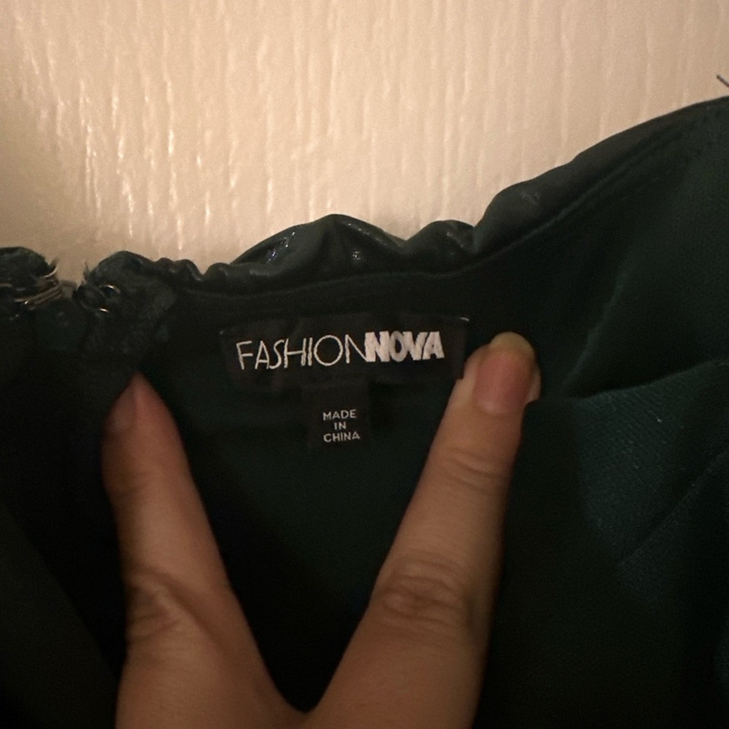 🐈⬛Fashion Nova dark green bodycon dress size medium