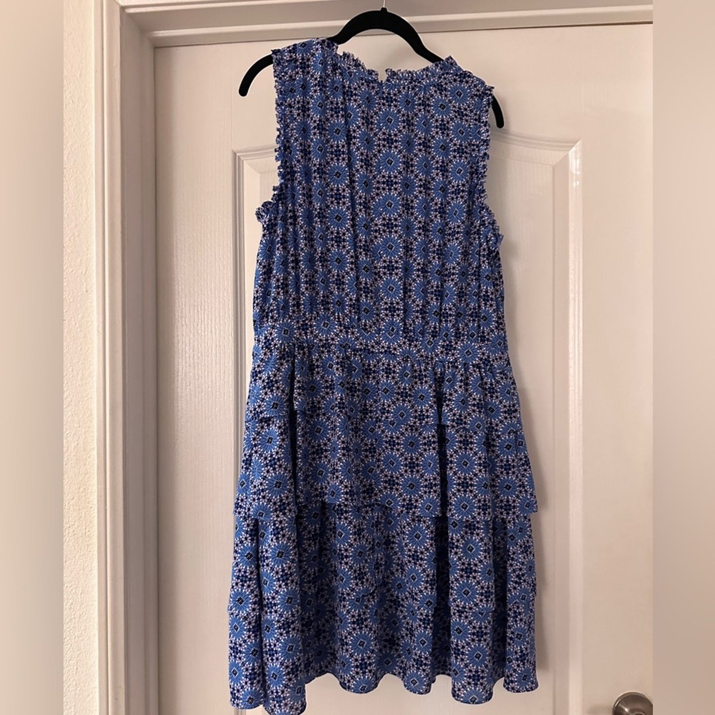 Banana Republic tile micro floral sleeveless dress size 14