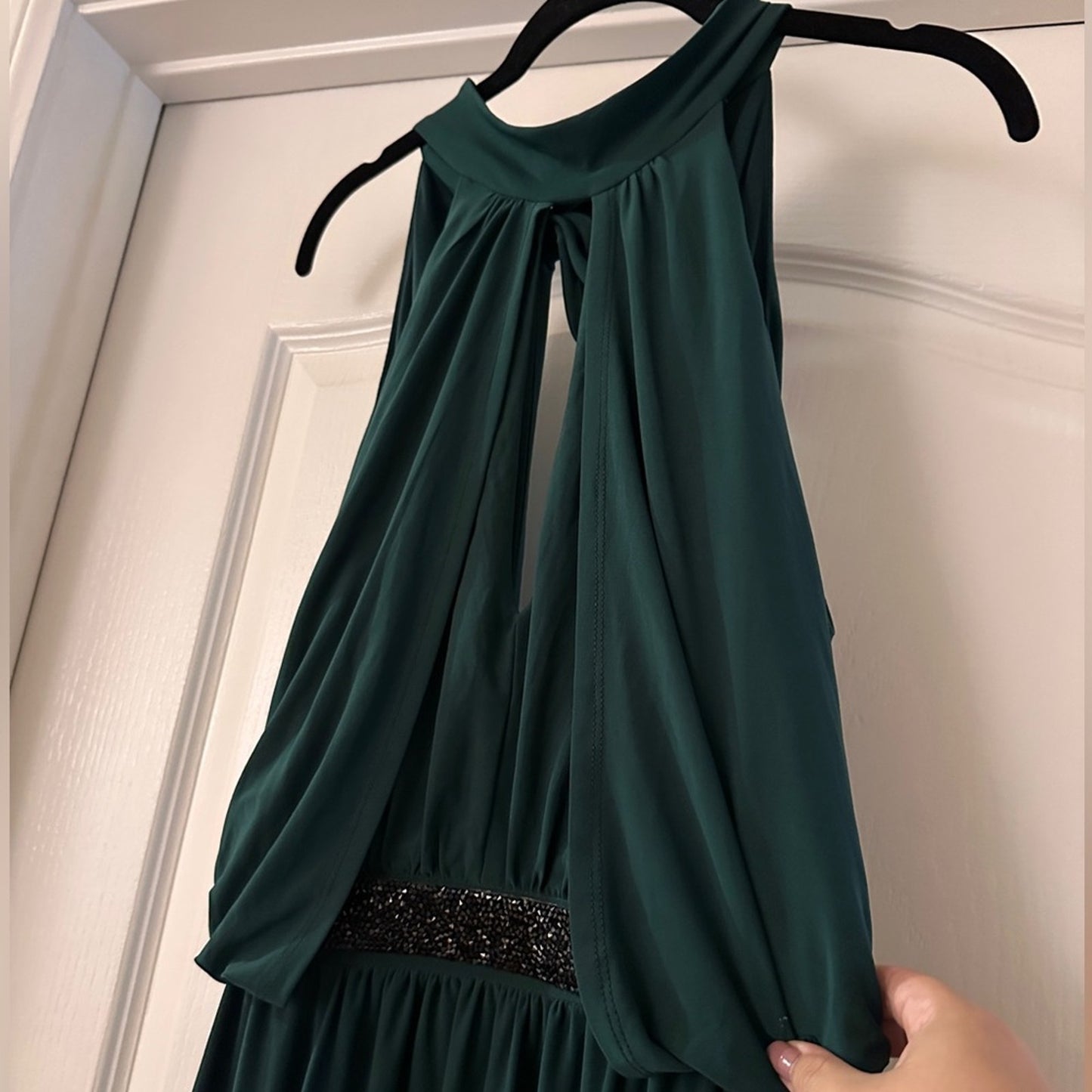 NWT ASOS Dark green halter gown size 6 tall