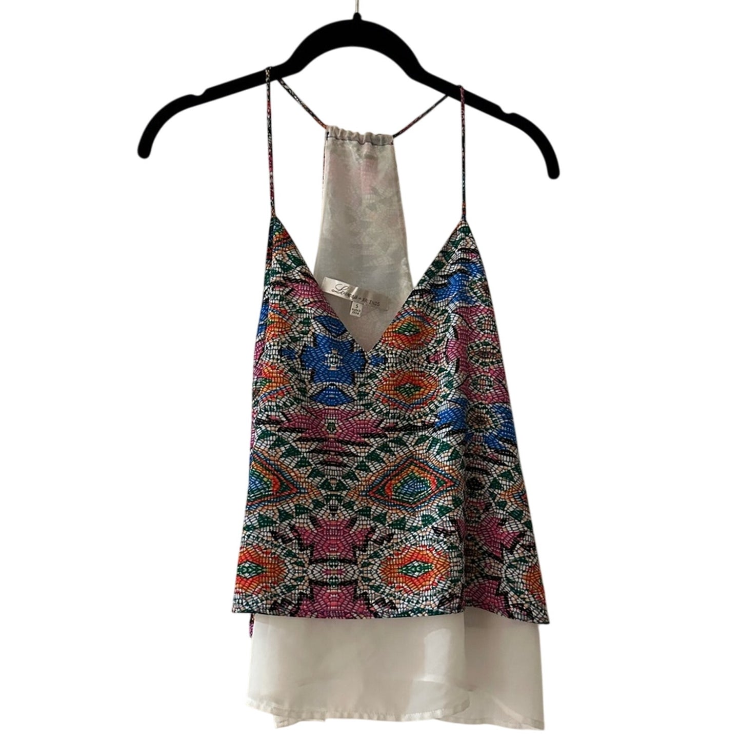 Lovers + Friends layered look racer tank size small